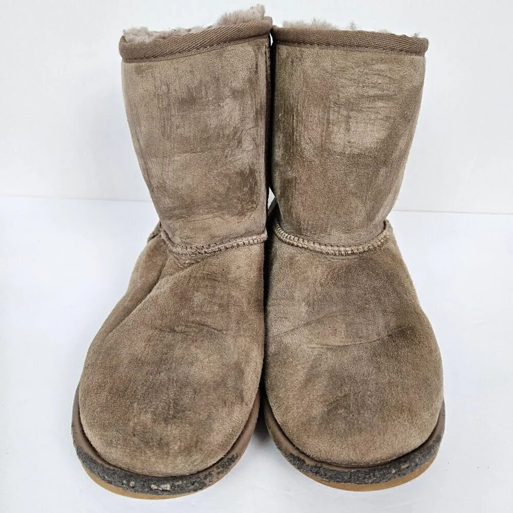 UGG Kids' Classic II Shine Shearling Pull On Boot Tan 5
